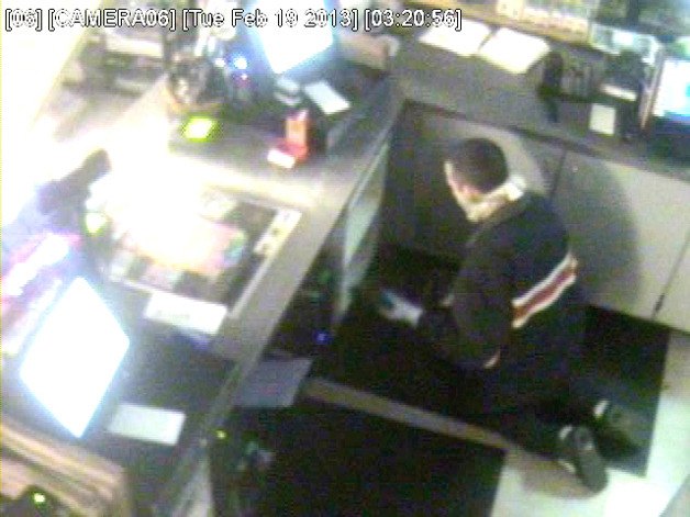 Island County Sheriff’s Office released this image of one of three masked burglars who stole cigarettes and chewing tobacco from the Freeland Shell station last month.