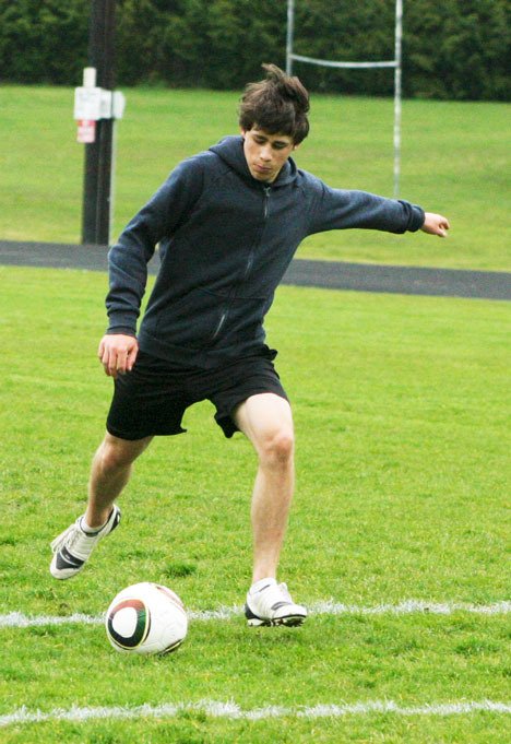 Falcon Noah Moeller scored one goal against Archbishop Murphy on Tuesday