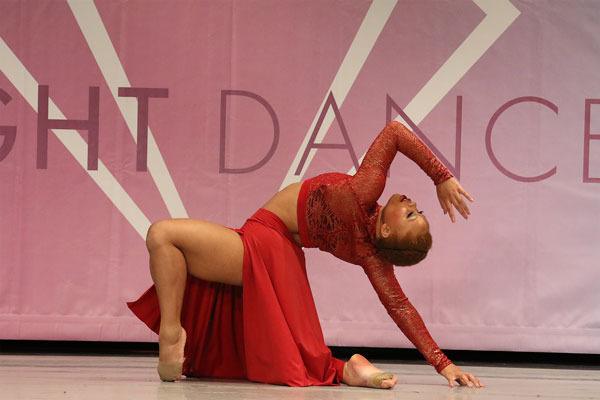 Melyssa Smith during her first place interpretive dance routine at Spotlight Nationals.