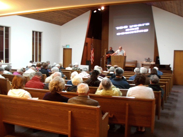 Maxwelton Valley residents attend the Little Brown Church's 100th anniversary rededication ceremony this past May.