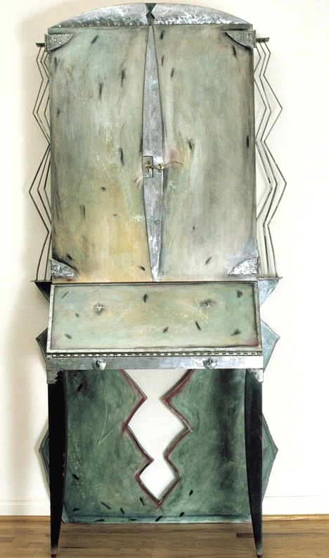 This cabinet by Clinton furniture artist Ed Fickbohm is a good example of his inclination toward modern