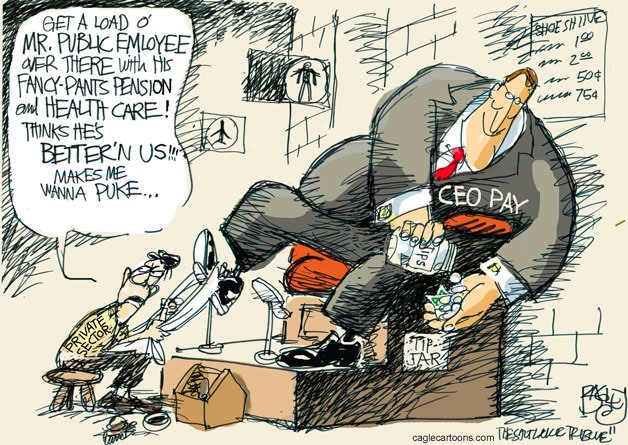 Today's cartoon is by Pat Bagley of Salt Lake Tribune.