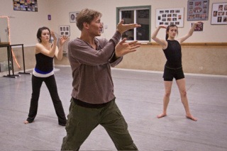 Dancers Avery Grant and Raelani McLean Kesler work with international dance star Aaron Cash on “The Reckoning