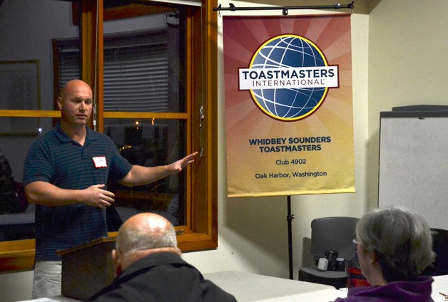 Sean Callahan presents his speech titled “Why you should jump out of bed in the morning