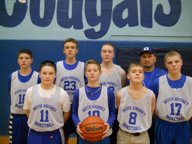 South Whidbey’s seventh/eighth-grade boys basketball team is on a roll. The roster includes Kole Nelson