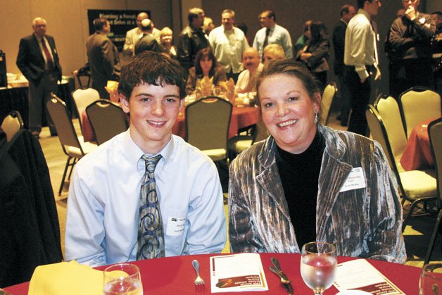 David Kay and his mother