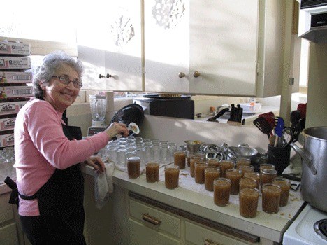 Barb Schlitz makes jam for Whidbey Island Nourishes annual Vegetable Garden Tour in August.
