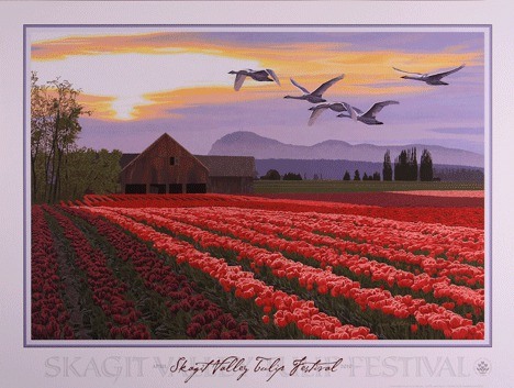 Bart Rulon is the Greenbank artist who created this year's Skagit Valley Tulip Festival poster.