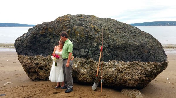 David Ernst and Laura Lance married on July 22 next to “Hamburger Rock.”