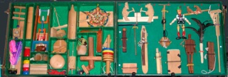 Hirsch’s toy collection inlcudes folk toys from many countries that come with the story of their progression from tool or weapon to toy. Hirsch will be in Coupeville at 1 p.m. Friday