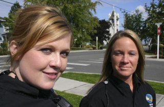 Keasha Jennings and Deb Smith were honored in Coupeville on Monday for saving the life of a 13-year-old girl.