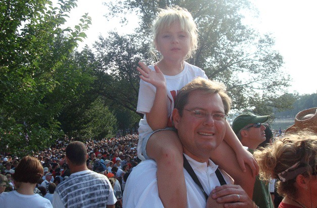 Rich Bacigalupi or Langley and his daughter Kelsey at the Glenn Beck rally in Washington D.C. this past Saturday.