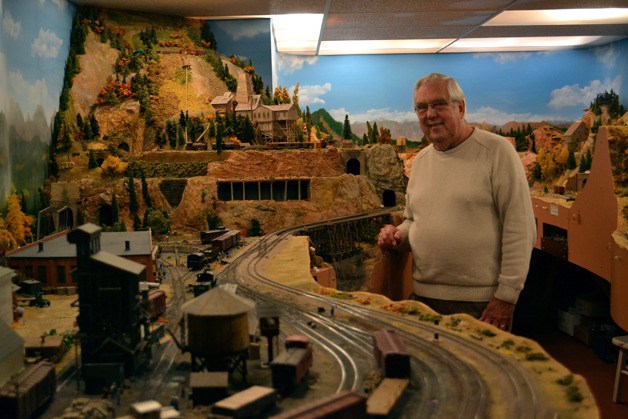 Jack Tingstad runs his model train
