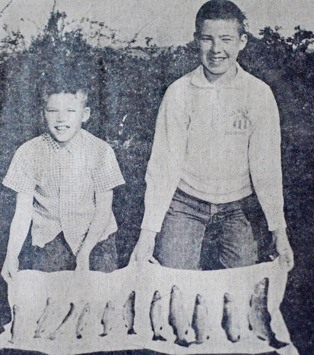 Jim and Joe Huden of Clinton caught trout in a 1964 edition of The Record.