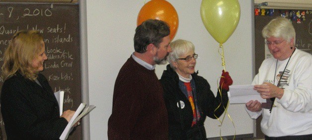 South Whidbey Schools Foundation board members Wendy Baesler (left)
