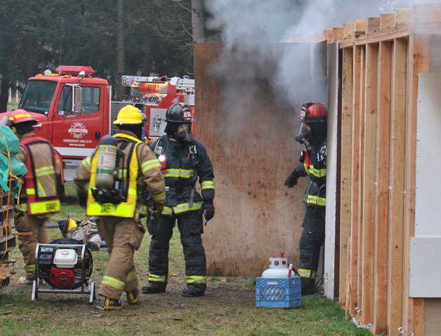 Whidbey Island fire departments often share resources and train together