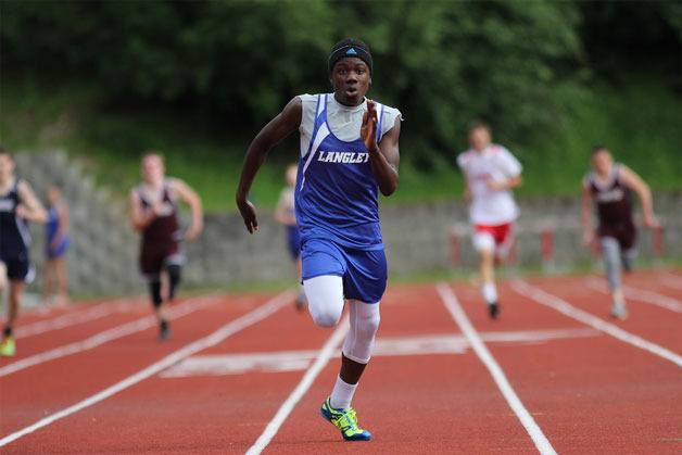 Langley Middle School seventh-grader Carl Henry Chapman won the 200 and 400-meter races at the Cascade League Championships May 31 and June 2.