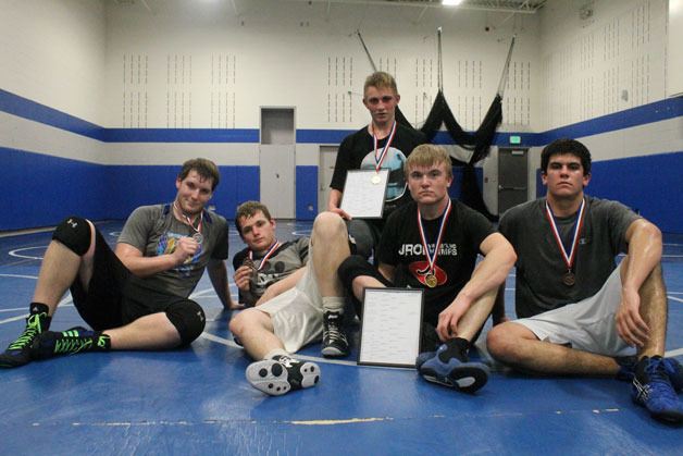 South Whidbey wrestlers Chase Barthlett (285 pounds)