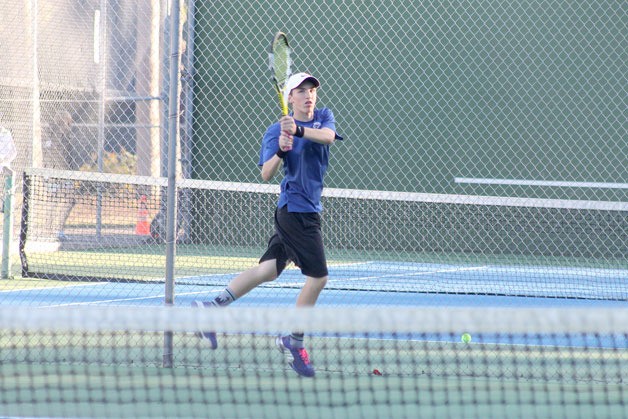 South Whidbey boys tennis junior Ryan Wenzek finished third with doubles teammate Hank Papritz in the League and Bi-District Tournament on Oct. 21-22 at Amy Yee Tennis Center in Seattle.