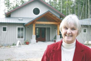 The Rev. Kit Ketcham outside the new Unitarian Universalist Congregation church in Freeland: “It’s really important to take a stand on issues of value.”