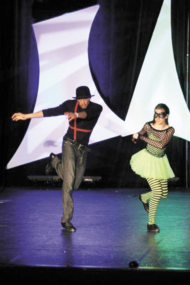 Sylvia Hurlburt and Elijah Ferguson perform a tap dance called “The Master.”