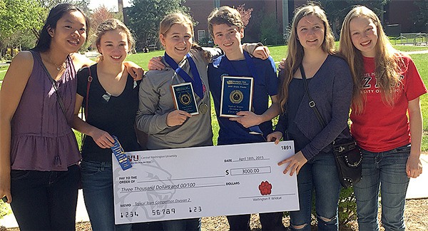 Members of the SWHS math teams from left to right: Amelia Hensler