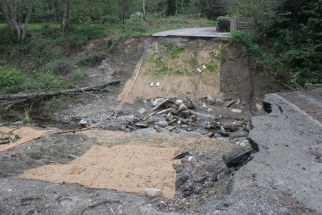 The gap in Glendale Road may become permanent; county officials say there is little support for fixing the roadway that was split by last year’s flash flood.