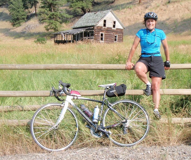 South Whidbey Fire/EMS volunteer Terry Welch pauses for a picture while bicycling in Eastern Washington. Welch is also a teacher at Coupeville Middle School.