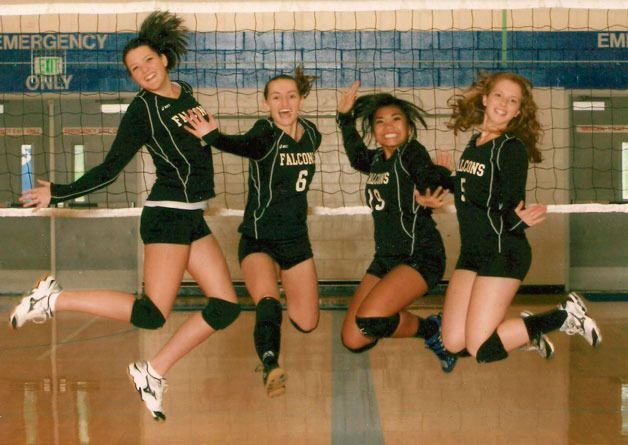 The seniors on the South Whidbey Falcons volleyball team: Kelsey Taylor