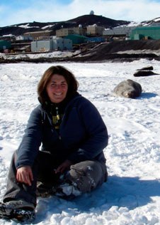 Sarah Diers during her travels to Antarctica.