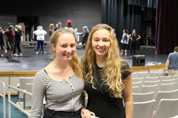 South Whidbey High School seniors Chloe Hood (left) and Kari Hustad (right) rejuvenated the school’s drama program after a long hiatus.