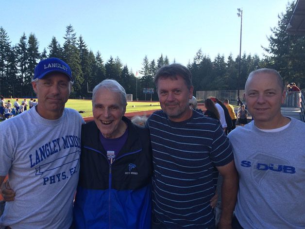 “Coach” Jim Leierer (second from left) died Wednesday in Seattle. An influential coach for nearly three decades