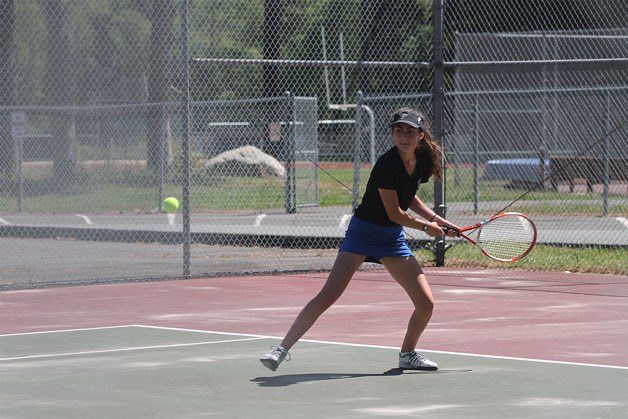 South Whidbey senior Macey Bishop won the singles 1A District 1 tournament title Wednesday afternoon at South Whidbey High School.