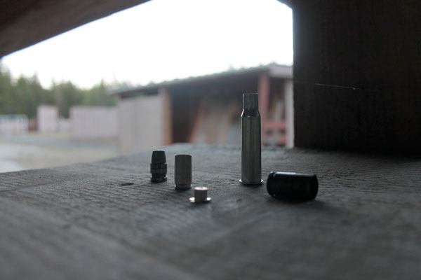 Shell casings rest on a table at one of the ranges at Holmes Harbor Rod and Gun Club. The club will host their annual gun show this weekend.