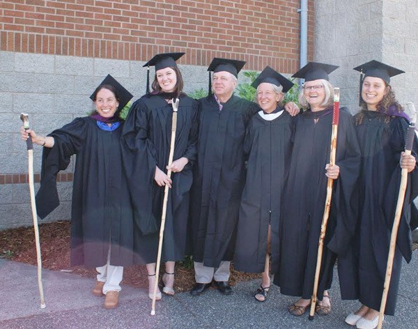 The Northwest Institute of Literary Arts held its commencement for the Master of Fine Arts in Creative Writing program.  The graduation was held at 3 p.m. on Saturday Aug. 9 at the Coupeville High School Performing Arts Center. From left to right
