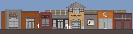 An artist’s rendering of the front facade on Whidbey’s Telecom’s new customer service center