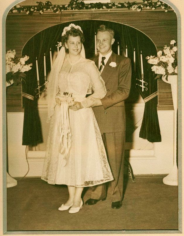 Grace and Harold Ojala as they were on their wedding day