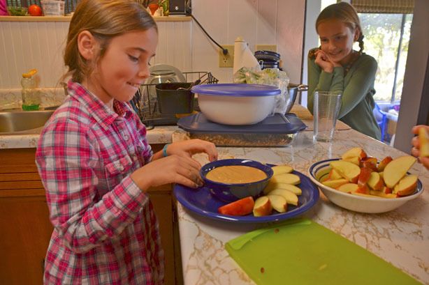 Lara Napoli makes a caramel dip to pair with apples for a snack. Napoli is entered in a contest to win $30