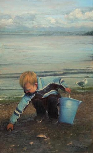 Libby Berry’s painting “Eye on the Prize.”