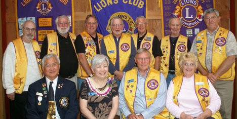 Officers of the South Whidbey Lions are (standing