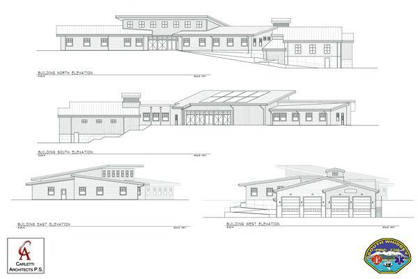 South Whidbey Fire/EMS presented these blueprints of the fire station structure to the county.