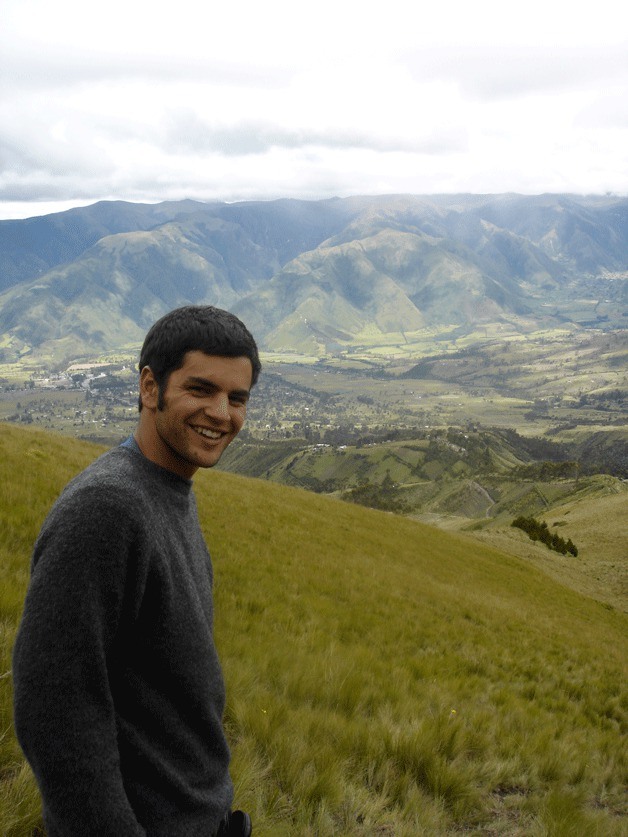 Estevan Munoz-Howard stops to take in the view during his travels through Ecuador.