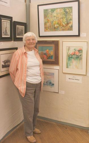 Bernice Felton shows her art during a previous Artists of South Whidbey Show and Sale.