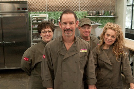 Whidbey J.W. Desserts owner John Auburn (center) will lead the “green team” to its destiny in the “Ultimate Cake Off” on the TLC channel at 10 p.m. Monday