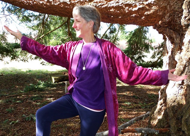 Qigong instructor Shirley Jantz practices at Aldermarsh Retreat Center in Clinton. Jantz will lead a session of Qigong at Seawall Park in Langley on World Healing Day