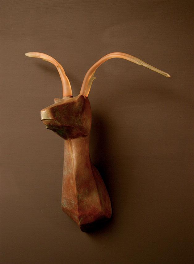 Katja Fritzsche's 'Green Deer' along with the metal work of 20 other local artists is at MUSEO's Whidbey Metal Invitational through May in downtown Langley.