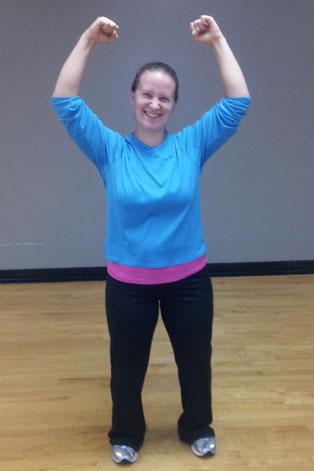 Jessica Larson of Greenbank shows off her 21.4-pound weight loss. Larson is the winner of Island Athletic Club’s 2013 Fall Fitness Challenge.