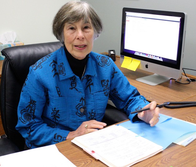 Lisa Bjork settles into her job as temporary superintendent of the Coupeville School District. She replaces Patty Page who abruptly resigned her position at the end of the 2012 school year.