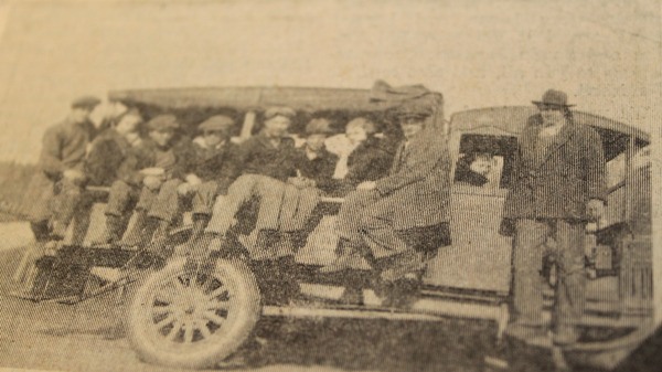 Rowena Jensen provided a photo of South Whidbey’s first school bus. The photo was taken in 1922.