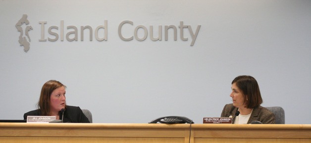 Island County commissioners Jill Johnson